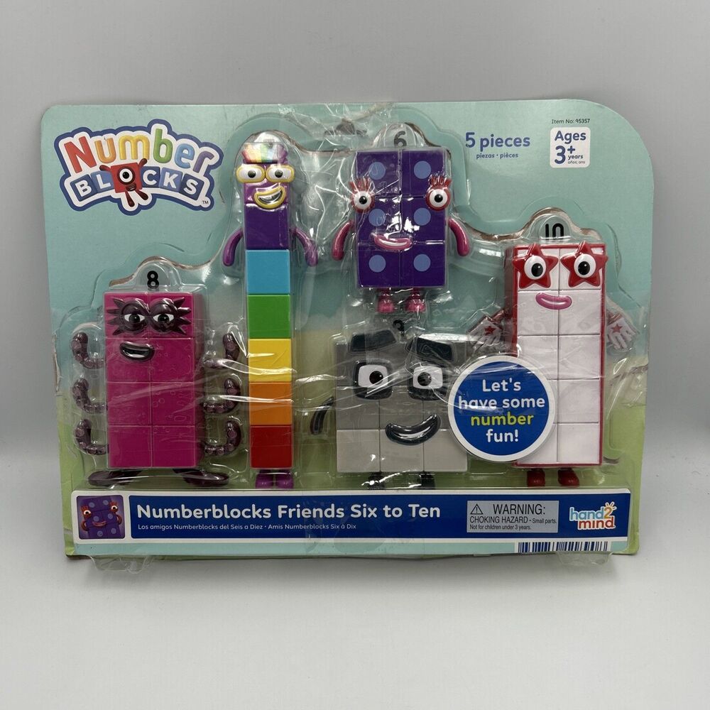 hand2mind Numberblocks Friends Six to Ten 5 Figure Set 95357 Octoblock Math Toy